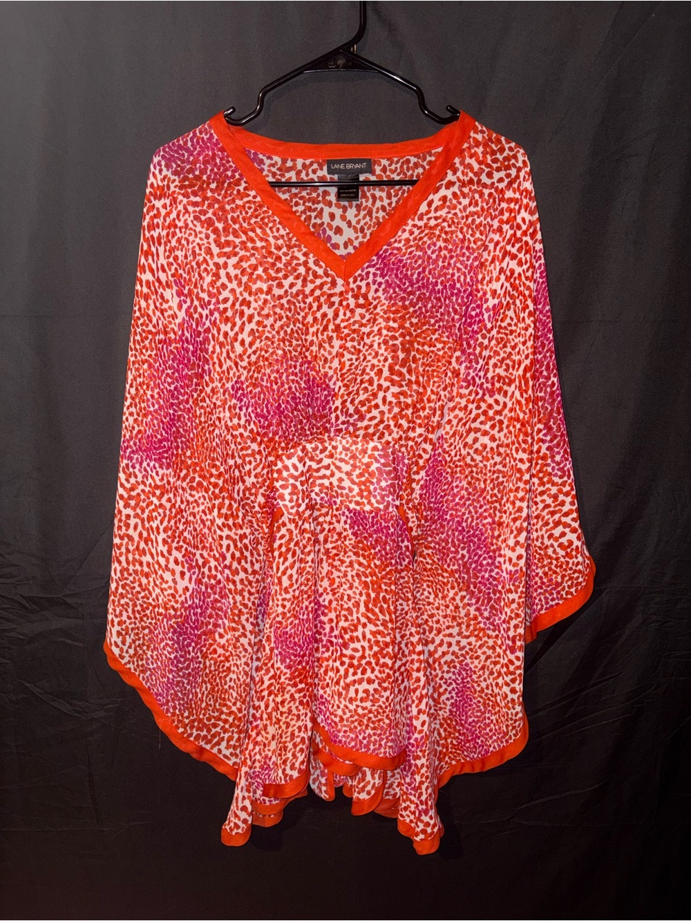 Lane Bryant Animal Print Poncho Blouse